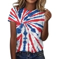 thumbnail image 1 of TSADFHJI Hauts de Noël pour Femmes Manches 3/4 Nouveau T-Shirt Imprimé Col Rond Manches Courtes TTTG Blanc, 1 of 4