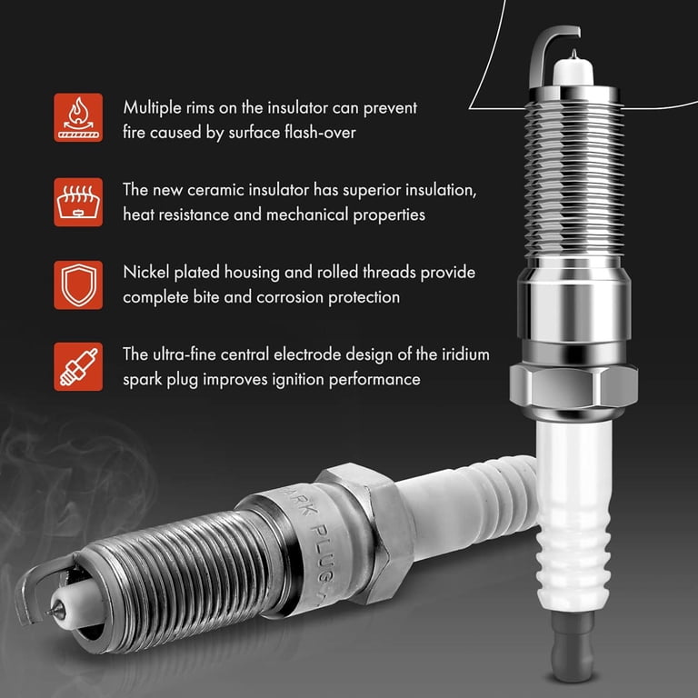 6X Spark Plugs + Wire Set & Coil Pack Kit For 2007-2011 Jeep Wrangler 3.8L V6 (Fits Many Chrysler/Dodge/VW Models) 12 thumbnail image