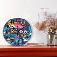 thumbnail image 2 of Colorful Cute Sharks Silent Wall Clock 10" Non-Ticking Battery Clock, 2 of 7