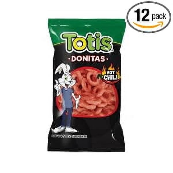Totis Donitas Hot Chili, 3.88oz (110g), 12 Units