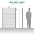 thumbnail image 5 of MAYEERTY 72 × 47in Outdoor Privacy Screen with Stand Metal Balcony Decorative Screen, White, 5 of 7