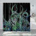 thumbnail image 1 of Black Nautical Octopus Shower Curtain Set,Cool Ocean Kraken Tentacle Shower Curtain for Bathroom,Funny Octopus Bathroom Decor Polyester Fabric - 182.8, 1 of 4