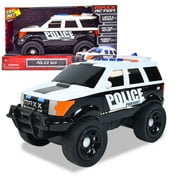 Maxx Action 12" Large Rescue Police SUV, Motorized Lights and Sounds, Play Vehicle