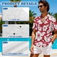thumbnail image 6 of Yuyamidu Matching Outfits for Couples Hibiscus Dress Women Summer Maxi Dress Men's Button Down Shirts Sleeveless Crew Neck Loose Split Wrinkle-Free Beach Travel Vacation Long Sundress Red Men's L, 6 of 7