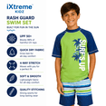 thumbnail image 7 of iXtreme Boys Rash Guard Set - 2 Piece UPF50+ Quick Dry Short Sleeve Swim Shirt & Swim Trunks for Boys, 7 of 7