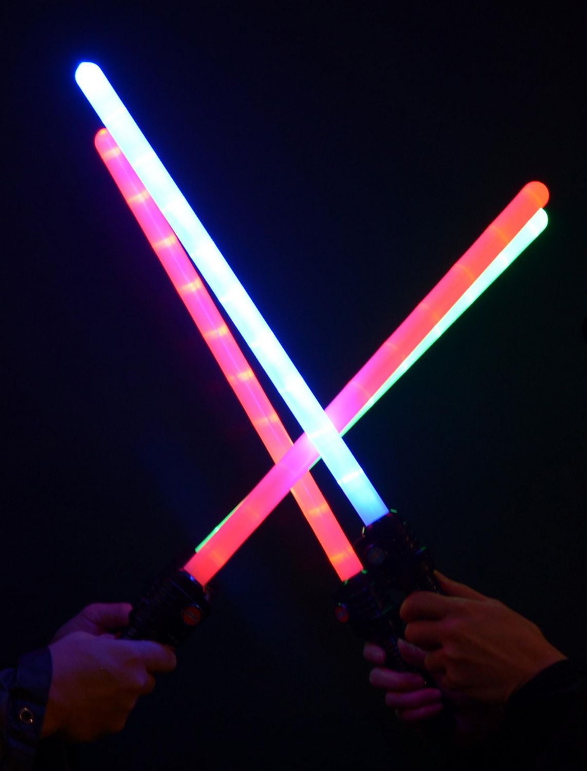 Sword is 26” long,. Sword with sound & light effect powered by 3 x AAA (lr6, 1.5v) batteries (included). Comes with a choice of 3 LED light colours (red LED, blue LED, green LED)., SPACE SWORD