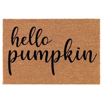 Doormat Natural Coco Coir Door Mat Hello Pumpkin (30" x 18")