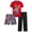 Red Gamer Mode, variant on Quad Seven Boys Pajama Set Breathable Graphic Sleep Shirt, Pajama Pants & Lounge Shorts 3 Piece
