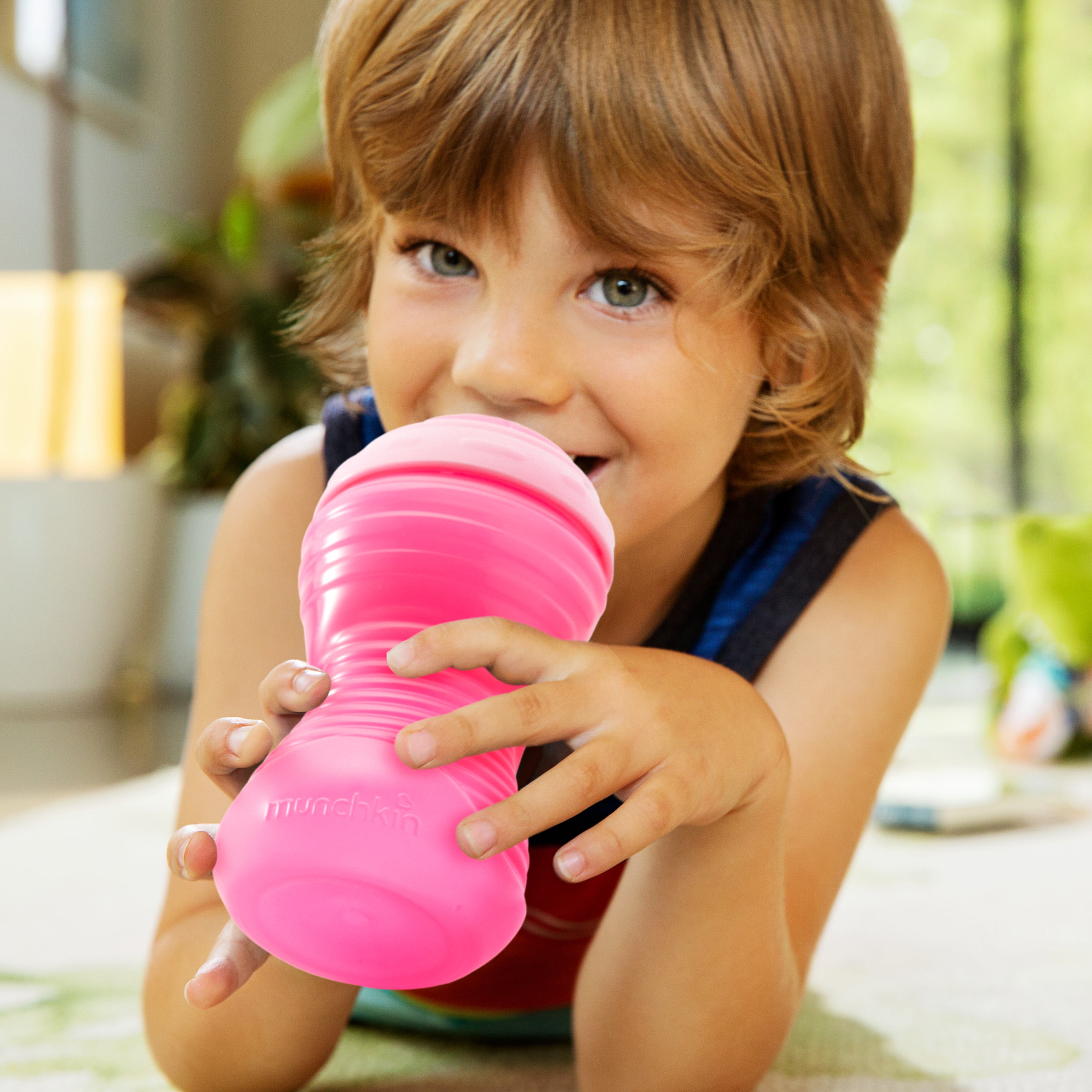 (3 pack) Munchkin Mighty Grip Infant Sippy Cup, 10 oz, Pink, Unisex