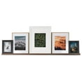 thumbnail image 3 of Ted 52" Long Narrow Wall Mount Wood Picture Ledge Photo Frame Display Floating Shelf for Living Room, Office, Kitchen, Bedroom, Bathroom Décor Storage - Burnt Brown, 3 of 9