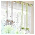 thumbnail image 3 of Store Romain avec Ruban Brodé Rideaux Romains Voilage Transparent à Pattes Rideau, Polyester, Baie, LxH (Blanc,140*140cm), 3 of 3