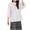 White, variant on Annhoo Cotton Tops for Women Solid Color Pleated Crewneck Pullover Long Sleeve Shirts Loose Clothes