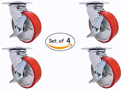 6X2 SACK TRUCK WHEEL 20 MM ROLLER BEARINGS METAL CENTRE 6" x 2" PU TROLLEY 