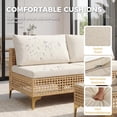 thumbnail image 5 of Ainfox 7 Piece Wicker Patio Furniture Set, Outdoor Conversation Sectional Sofa with Thicker  Cushions & Coffee Table for Backyard, Porch, Beige, 5 of 8