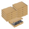 thumbnail image 1 of Pizza Box, 10pcs 9x9 Inches - Aluminum Foil Square Pizza Storage Container for Cake Cookies Pizza Party(Brown), 1 of 7