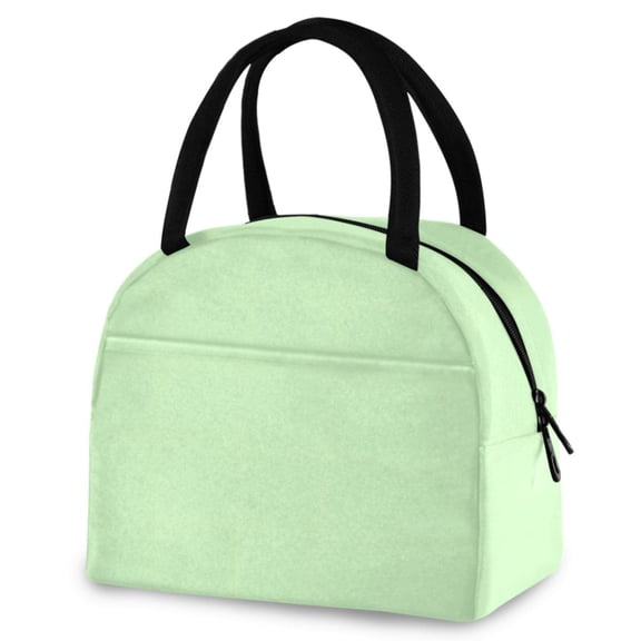 ALAZA Solid Light Green Insulated Lunch Box Reusable Cooler Tote Bag Work Office Picnic