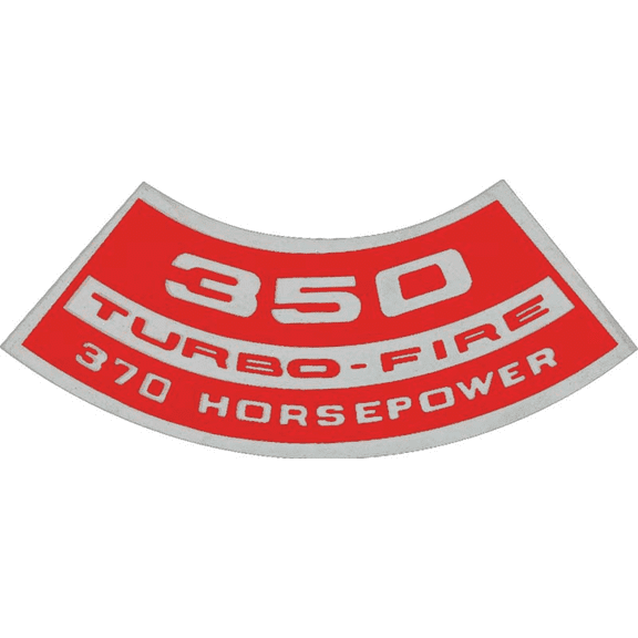 OER Air Cleaner Decal Turbo-Fire 350/370 HP Camaro Nova Chevelle Impala Corvette