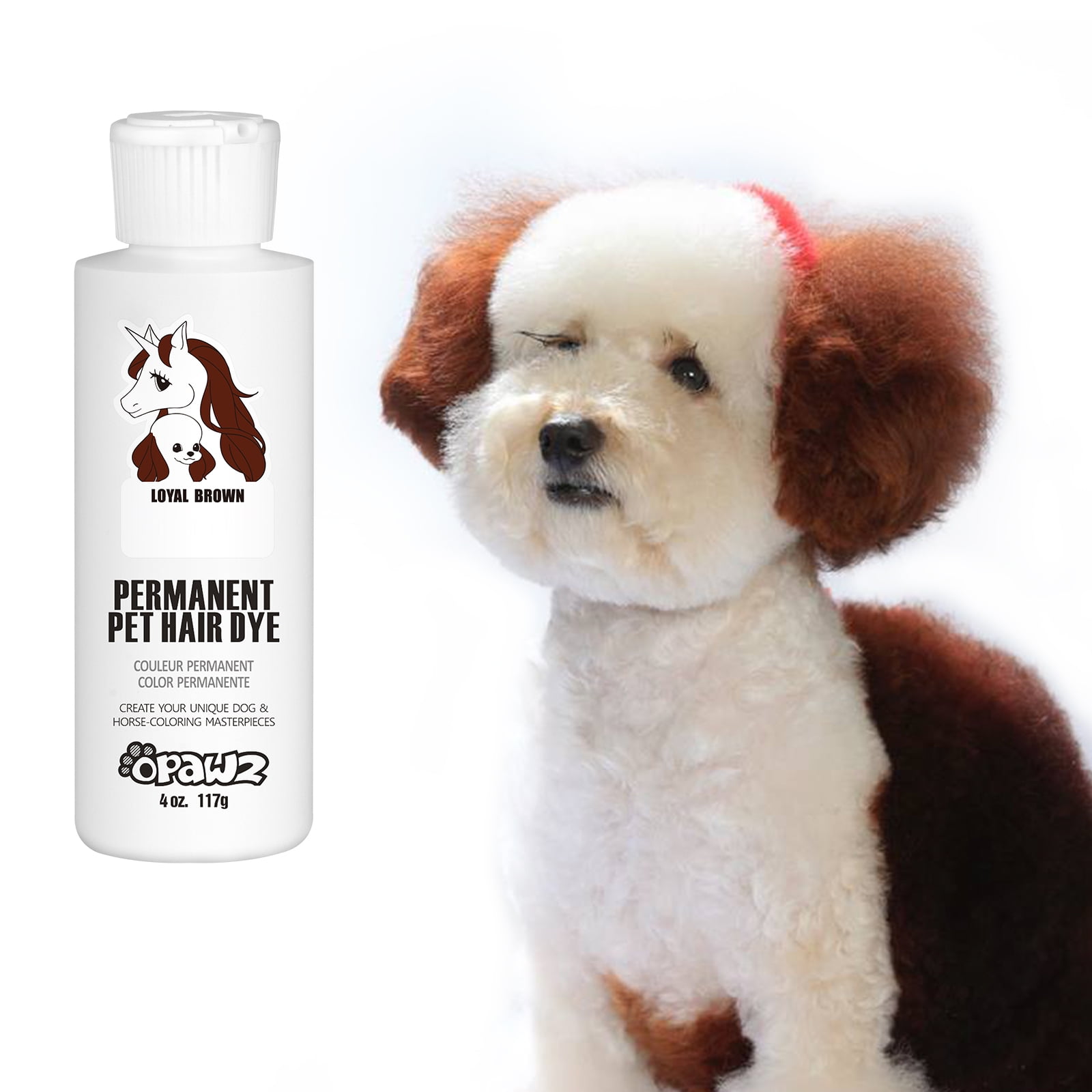OPAWZ Permanent Dog Hair Dye, Pet Hair Dye Safely Used by Grooming