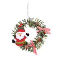 thumbnail image 2 of Guirnalda colgante para árbol de Navidad, adorno navideño, accesorios de , guirnalda de pared, Mini corona decorativa de Navidad, decoraciones navideñas Papá Noel BLESIY Mini corona navideña, 2 of 8