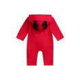 thumbnail image 3 of ZAXARRA Baby Christmas Jumpsuit, Reindeer Hooded Long Sleeve Romper, 2 Colors, 3 of 7