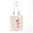 thumbnail image 7 of CafePress - Keep Calm Act On Tote Bag - Unisex Canvas Tote Bag, Beige, 1-Piece, 7 of 7