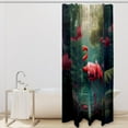 thumbnail image 2 of Flamingo Waterproof Printed Shower Curtain Set with Hooks for Bathroom Decoration, 2 of 5