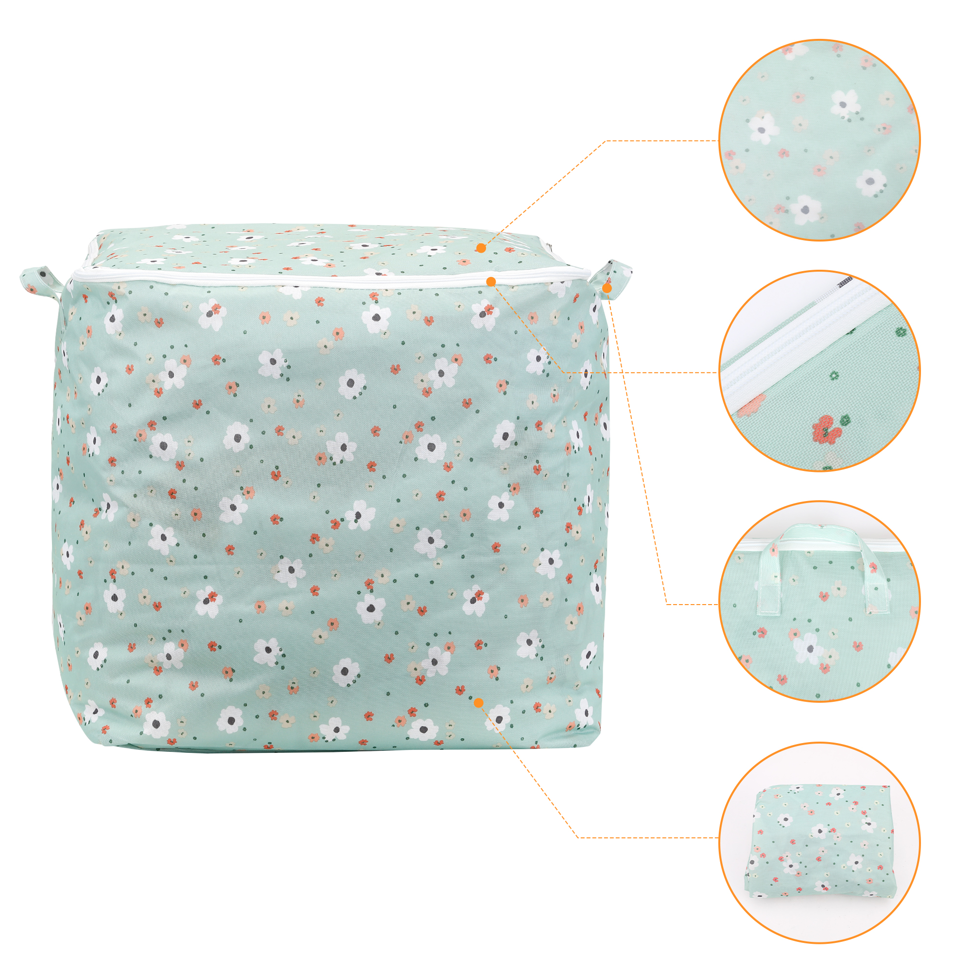 Unique Bargains Clothes Storage Bags for Closet Organizers and Storage Green 22x17.5x22in