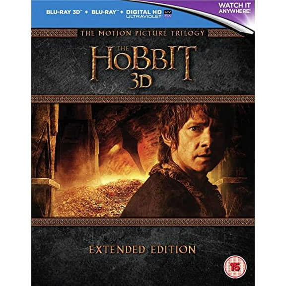 The Hobbit Trilogy (Blu-ray 3D, DVD) (Extended Edition) [2015]