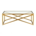 thumbnail image 3 of Evelyn&Zoe Calix 46" Wide Rectangular Coffee Table, Brass, 3 of 7