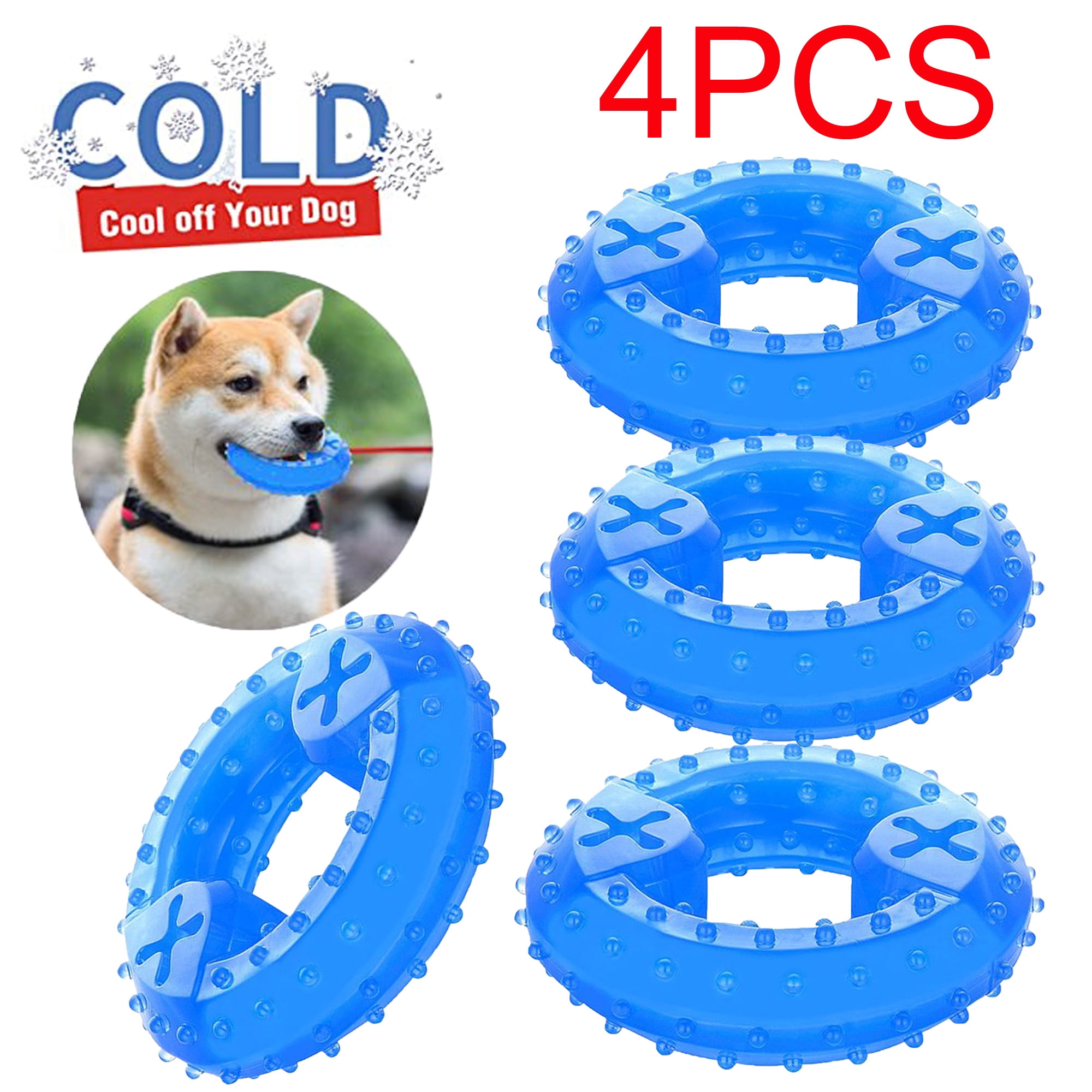 Cdipesp Dog Cooling Toy Puppy Teething Ring Freeze Dogs Chew Toy for Summer  Tough Durable Pet Toys