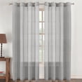 thumbnail image 1 of Extra Long Curtains 108 Inches Length Window Treatments Linen Sheer Curtains for Living Room, Nickel Grommet Drapes, 52 by 108 Inch, Set of 2, Dove Grey, 1 of 8