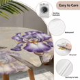 thumbnail image 4 of Vintage Flower Watercolor Purple Round Fitted Tablecloth with Elastic Edge,Waterproof Table Cloth Fits Tables Up to 36"-44",Washable Table Cover for Indoor Outdoor,Country Botanical Butterflies, 4 of 9
