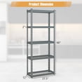 thumbnail image 3 of Gymax 5-Tier Metal Shelving Unit Heavy Duty Wire Storage Rack with Anti-slip Foot Pads, 3 of 10