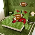 thumbnail image 2 of meiyoeat Sport Theme ABC Alphabet Full Size Sheets For Rugby Lovers,Football Initial Letter P Bed Sheets For Kids Boys,4 Pieces, 2 of 6