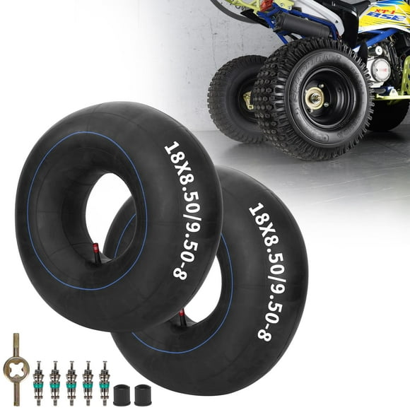 RUTU Chambre à Air 18x8.50-8 avec Valve Droite TR-13 pour Quad 4 Roues, Kart, Tracteur de Pelouse, Souffleur de Neige, Chariot de Golf, Remorque de Jardin, Tondeuse à Gazon Robuste