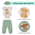 thumbnail image 2 of Disney Clothes Baby Boys 3-Piece Pant Set with Hat – The Lion King Bodysuit, Pants & Hat Set (Tan/Green) 6/9M, 2 of 4