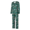 thumbnail image 3 of Family Matching Christmas Pajamas, Baby Romper/Animal Pattern Long Sleeve Tops and Pants Sleepwear Set, 3 of 9