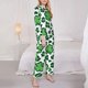 thumbnail image 3 of Fotbe Leopard print St. Patrick's Day Conjunto de Pijama de Manga Larga para Mujer con Estampado, Ropa de Dormir de 2 Piezas, Conjunto de Casa Suave y Cómodo con Bolsillos-X-Large, 3 of 7