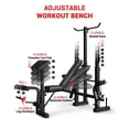thumbnail image 3 of COZONY Foldable Adjustable Bench, Multifunctional Home Gym Equipment for Squats, Bench Press & Leg Curls, 3 of 10