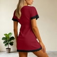 thumbnail image 5 of Naittoop Sleep Shirts for Women Short Sleeve Night Shirts for Sleeping Pullover Nightgown Soft Nightdress, 5 of 5