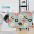 thumbnail image 7 of Bathroom Rugs Sets 3 Piece - Donut Print Blue Polka Dots Absorbent Non Slip Bath Mats, U-Shape Toilet Lid Cover, Contour Mat, Soft Washable Shower Mats Bath Rug Mat for Bathroom Tub Toilet, 7 of 7