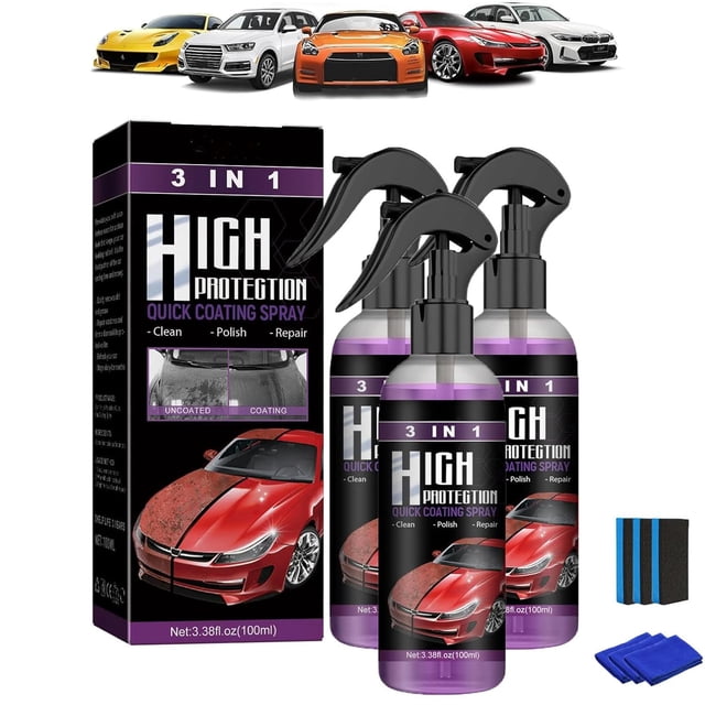 Boomi Car Anti-Scratch Spray, Boomi Anti-Scratch Spray, 3 in 1 High Protection Quick Car Coating Spray, Nano Repair Spray for Cars