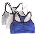 thumbnail image 1 of Sujetador deportivo Fruit of the Loom, ajustable, parte delantera fruncida y espalda cruzada, 1 of 3