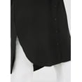 thumbnail image 5 of Long Poplin Tunic With Slit Detail Black, 5 of 5
