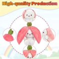 thumbnail image 2 of Conejo de peluche de fresa para niños de 18 cm, conejo de peluche de escondite, muñeco de peluche de conejo lindo, conejo de peluche envuelto en regalo de fresa, 2 of 5