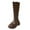 Brown, variant on Chunky Heel Knee High Boots Women Casual Splice Leather Round Toe Platform Over the Knee Riding Boots Back Zipper Fall Winter Dress Tall Boots