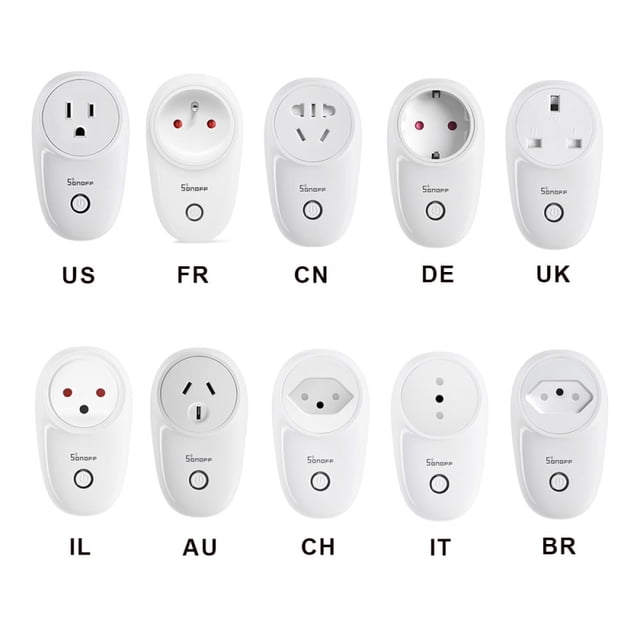 S26 Sonoff WiFi Smart Socket Control remoto Inalámbrico Home Timer Power Socket Soporte Control de voz, BR Plug sidaley EL2250-03B