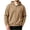 Khaki, variant on MXALUOB Full Zip Hoodies for Men Solid Color Classic Fit Sweatshirt Long Sleeve Drawstring Outerwear Fall Winter Daily Casual Wear