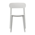 thumbnail image 6 of Flash Furniture Set of 4 Indoor-Outdoor Stacking Patio Chairs with Curved Backrests, Commercial All-Weather Resin Chairs in White, 6 of 13