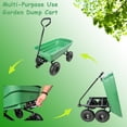 thumbnail image 6 of Garden Cart Yard Wagon Dump Cart on Wheels Outdoor Gardening Cart with Steel Frame Lawn Garden Dump Utility 300 lb Capacity 55L 10 Inch Pneumatic Tires, 6 of 8